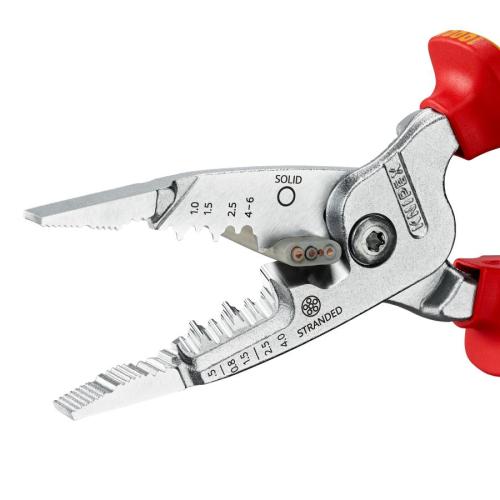 Knipex Wire Stripper Metric Insulated Multi-component Grips VDE Chrome-plated 200mm 13 76 200 ME